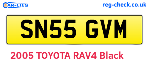SN55GVM are the vehicle registration plates.