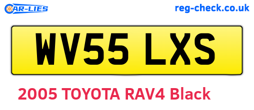 WV55LXS are the vehicle registration plates.
