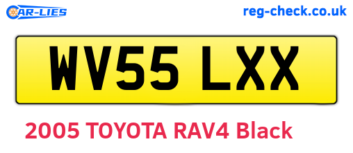 WV55LXX are the vehicle registration plates.