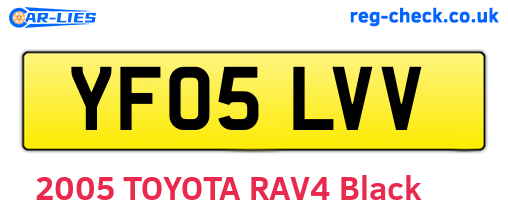 YF05LVV are the vehicle registration plates.