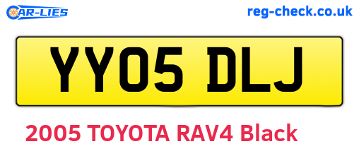 YY05DLJ are the vehicle registration plates.