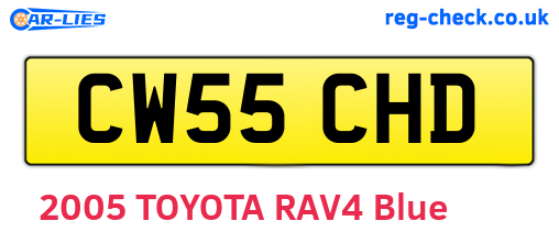 CW55CHD are the vehicle registration plates.
