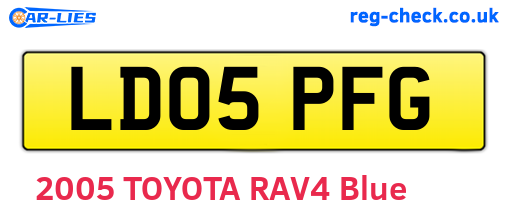 LD05PFG are the vehicle registration plates.