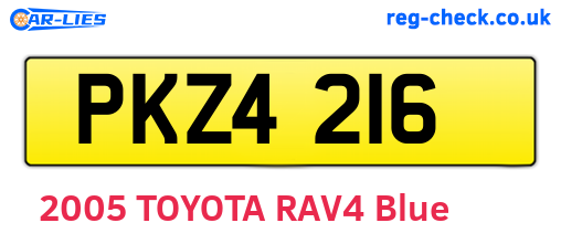 PKZ4216 are the vehicle registration plates.