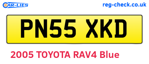 PN55XKD are the vehicle registration plates.