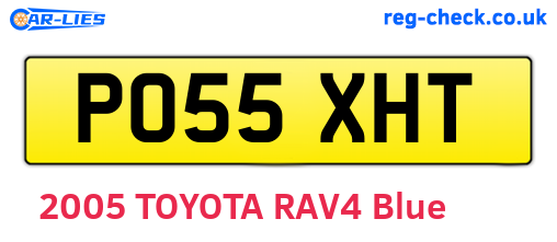 PO55XHT are the vehicle registration plates.