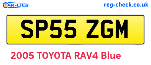 SP55ZGM are the vehicle registration plates.