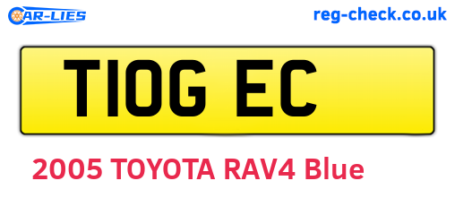 T10GEC are the vehicle registration plates.