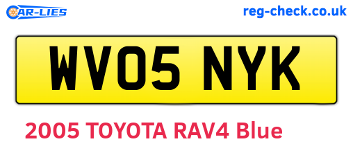 WV05NYK are the vehicle registration plates.