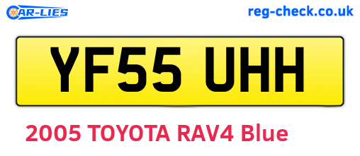 YF55UHH are the vehicle registration plates.