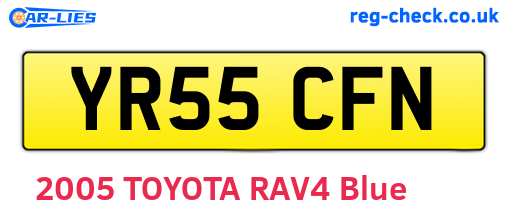 YR55CFN are the vehicle registration plates.