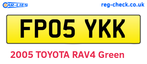 FP05YKK are the vehicle registration plates.