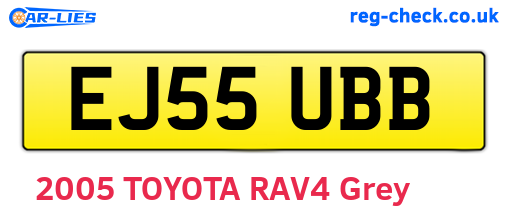 EJ55UBB are the vehicle registration plates.