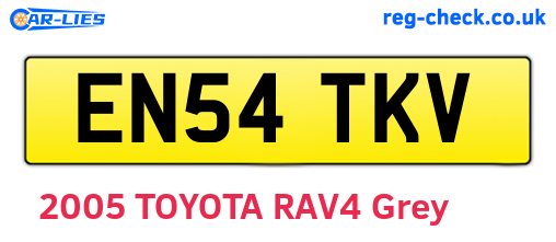 EN54TKV are the vehicle registration plates.