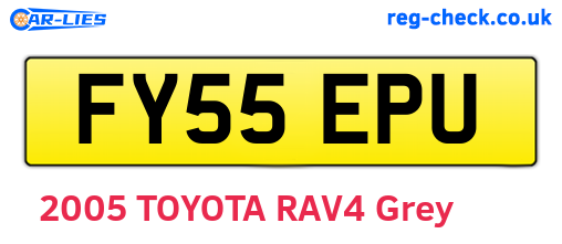 FY55EPU are the vehicle registration plates.