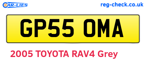 GP55OMA are the vehicle registration plates.