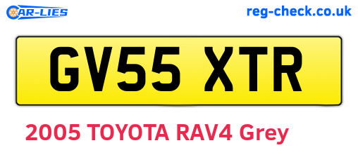 GV55XTR are the vehicle registration plates.
