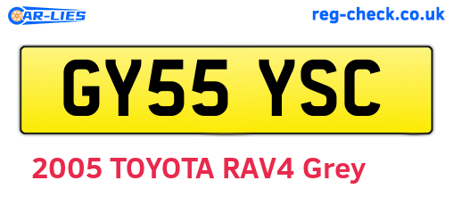 GY55YSC are the vehicle registration plates.