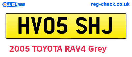 HV05SHJ are the vehicle registration plates.