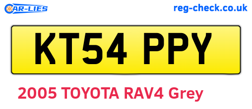 KT54PPY are the vehicle registration plates.