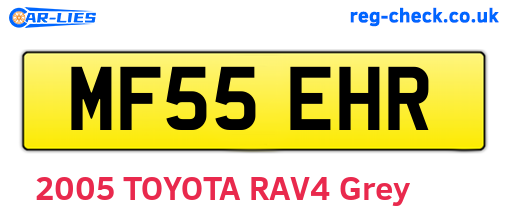 MF55EHR are the vehicle registration plates.