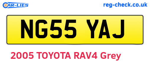 NG55YAJ are the vehicle registration plates.