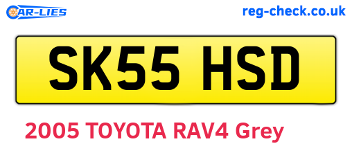 SK55HSD are the vehicle registration plates.
