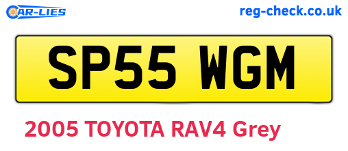 SP55WGM are the vehicle registration plates.