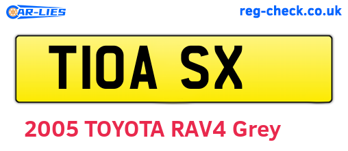 T10ASX are the vehicle registration plates.