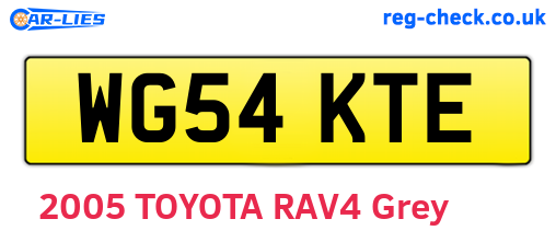 WG54KTE are the vehicle registration plates.