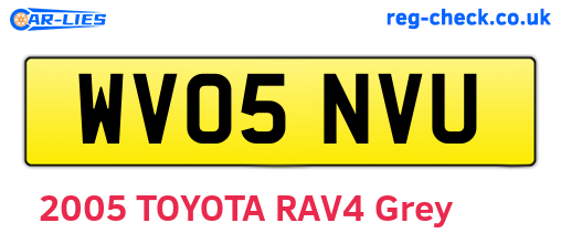 WV05NVU are the vehicle registration plates.