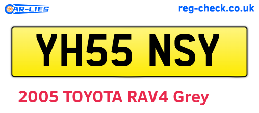 YH55NSY are the vehicle registration plates.