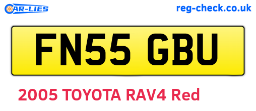 FN55GBU are the vehicle registration plates.