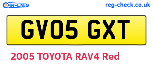 GV05GXT are the vehicle registration plates.