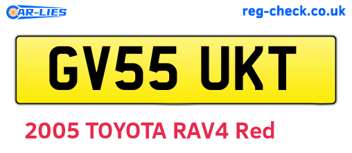 GV55UKT are the vehicle registration plates.