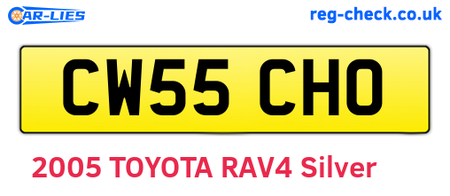 CW55CHO are the vehicle registration plates.