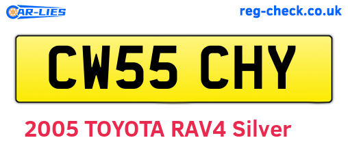 CW55CHY are the vehicle registration plates.