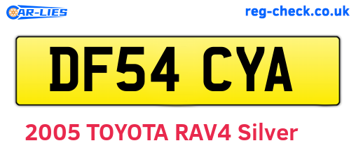 DF54CYA are the vehicle registration plates.