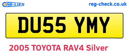 DU55YMY are the vehicle registration plates.