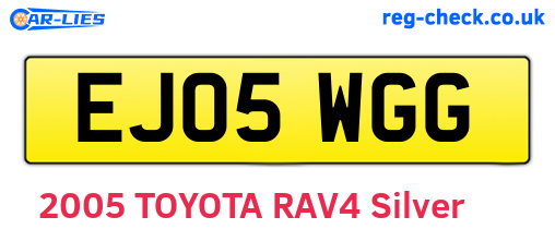 EJ05WGG are the vehicle registration plates.