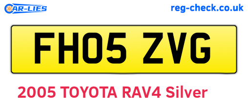 FH05ZVG are the vehicle registration plates.