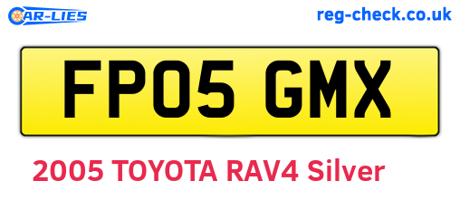 FP05GMX are the vehicle registration plates.