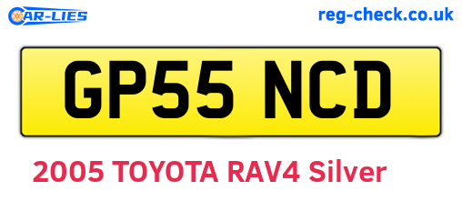 GP55NCD are the vehicle registration plates.