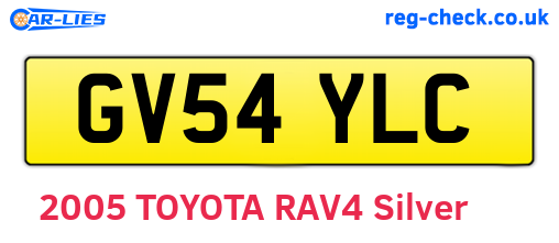 GV54YLC are the vehicle registration plates.