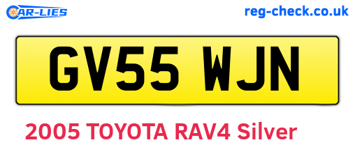 GV55WJN are the vehicle registration plates.