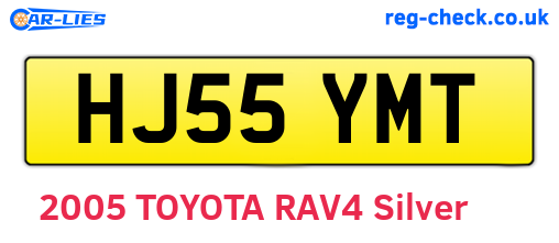 HJ55YMT are the vehicle registration plates.