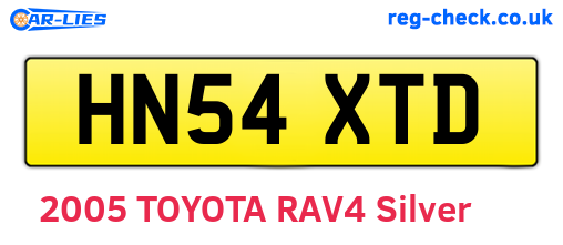 HN54XTD are the vehicle registration plates.