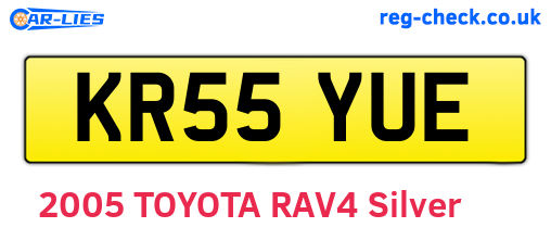 KR55YUE are the vehicle registration plates.