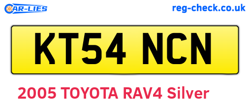 KT54NCN are the vehicle registration plates.