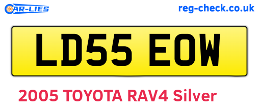 LD55EOW are the vehicle registration plates.